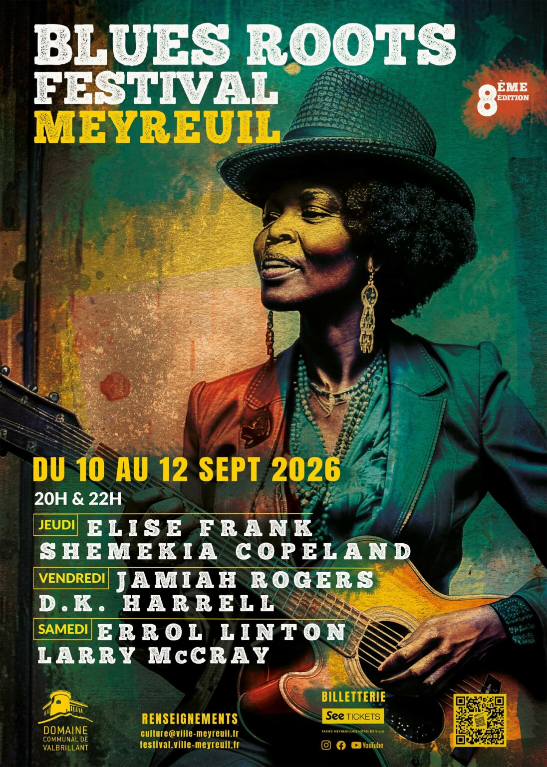 Cartel oficial de la octava edición del Blues Roots Festival 2026 de Meyreuil